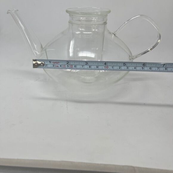 Schott Mainz Jenaer Glas Teapot, 1L W/Infuser And Lid Vintage - Picture 7 of 7